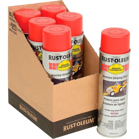 RUST-OLEUM 2300 System Inverted Striping Paint Aerosol, Red 2364838